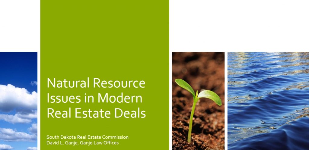 natural resource issues in modern real estate deals
